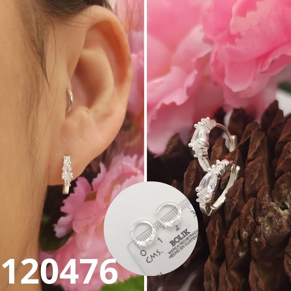 ARGOLLAS DE PLATA 925 CON CIRCONIA