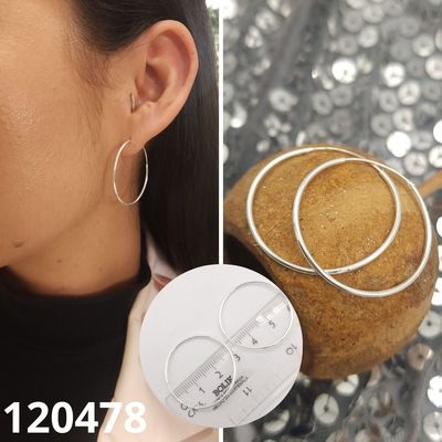ARGOLLAS DE PLATA 925 28MM DIAMETRO