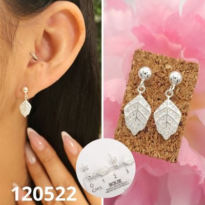 ARETES DE PLATA 925 HOJA