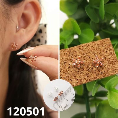 ARETES DE PLATA 925 ESTRELLAS ROJA