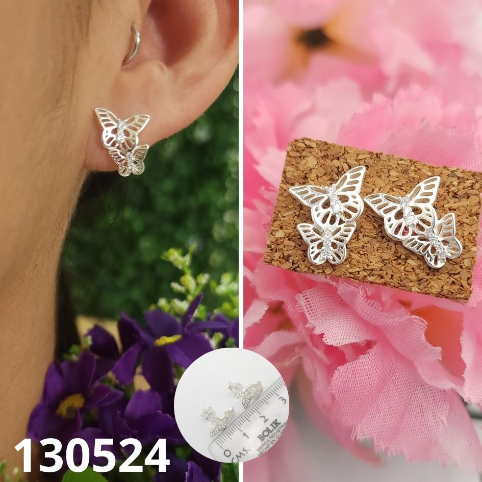 ARETES DE PLATA 925 MARIPOSAS