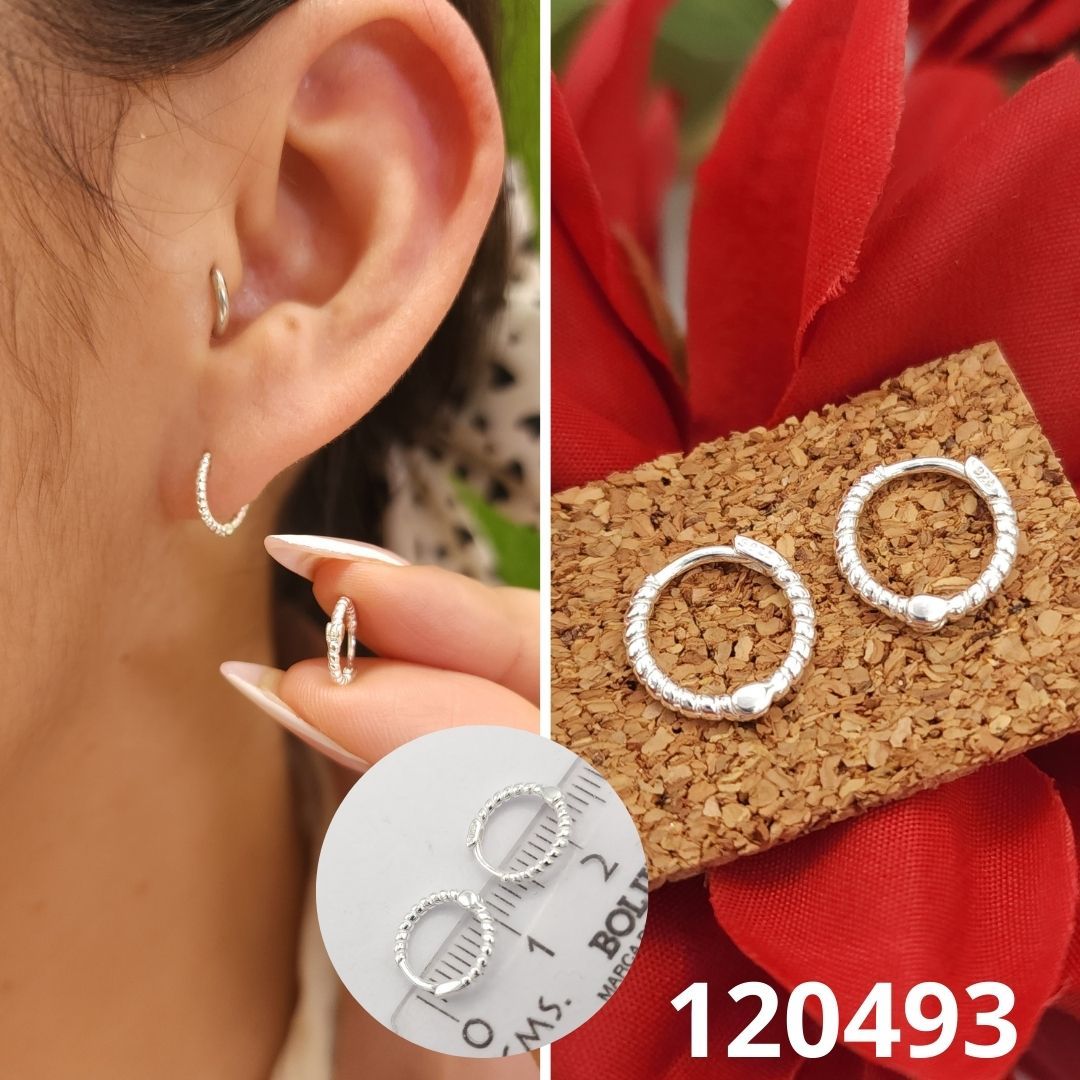 ARGOLLAS DE PLATA 925 HUGGIES 11MM