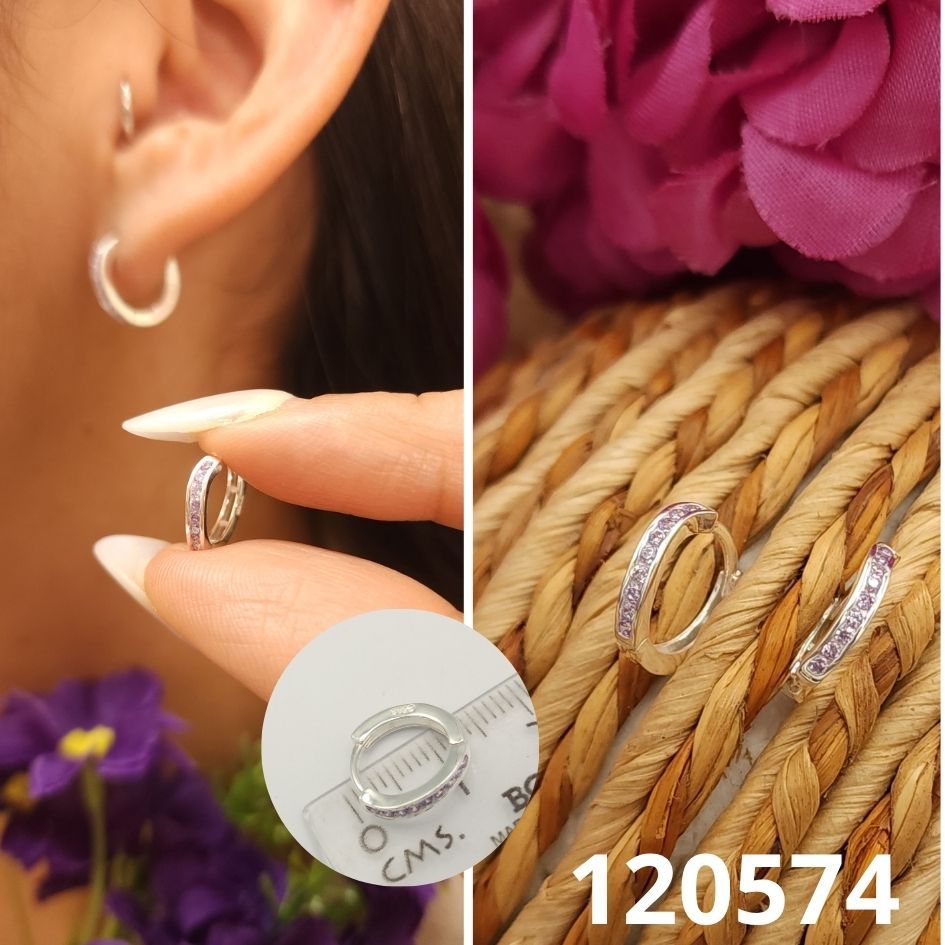 ARGOLLAS DE PLATA 925 14MM DIAMTRO X 14MM ANCHO