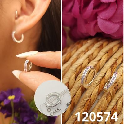 ARGOLLAS DE PLATA 925 14MM DIAMTRO X 14MM ANCHO