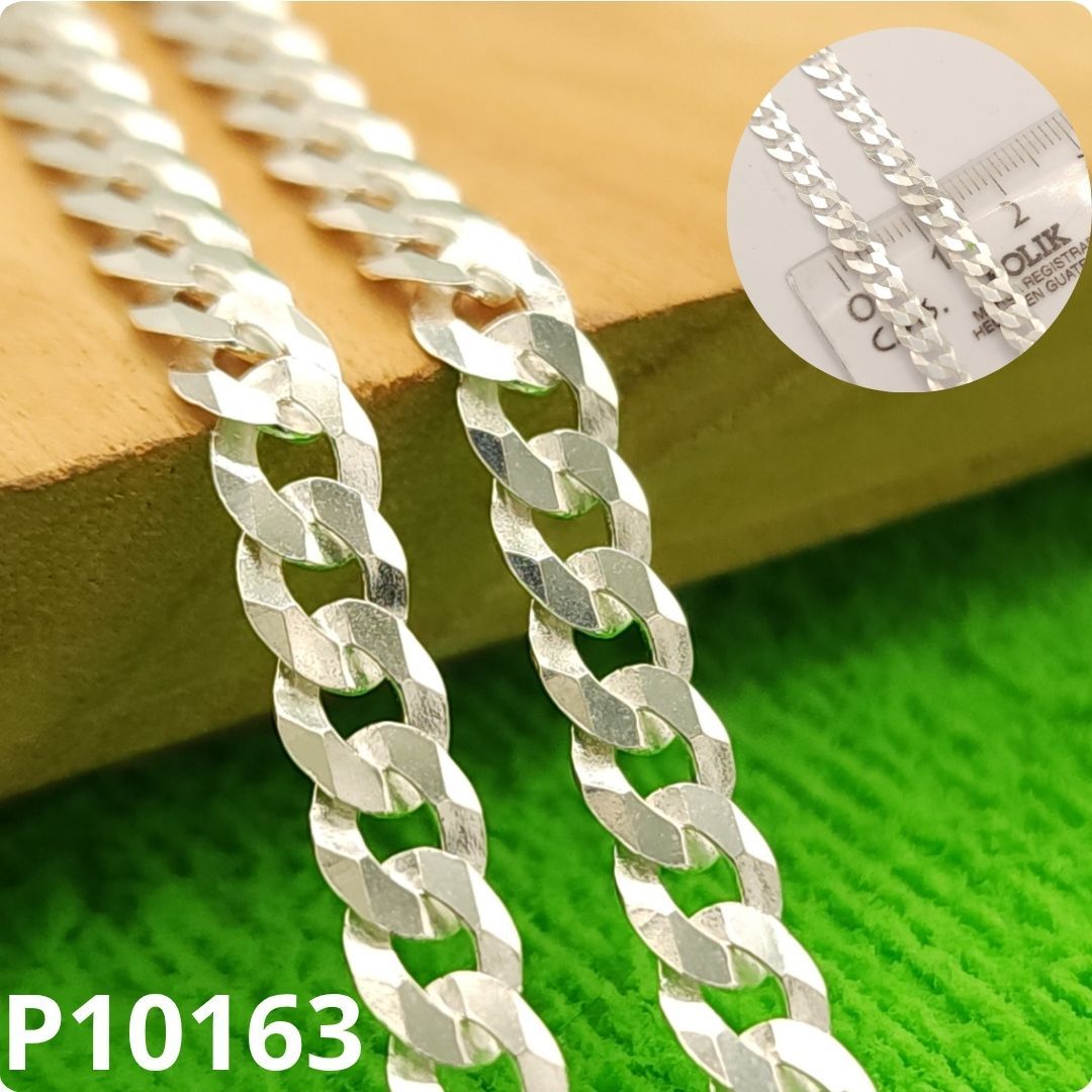 CADENA DE PLATA 925 GRUMETEADA 70CM LARGO X 4.01MM ANCHO X 0.92MM GROSOR