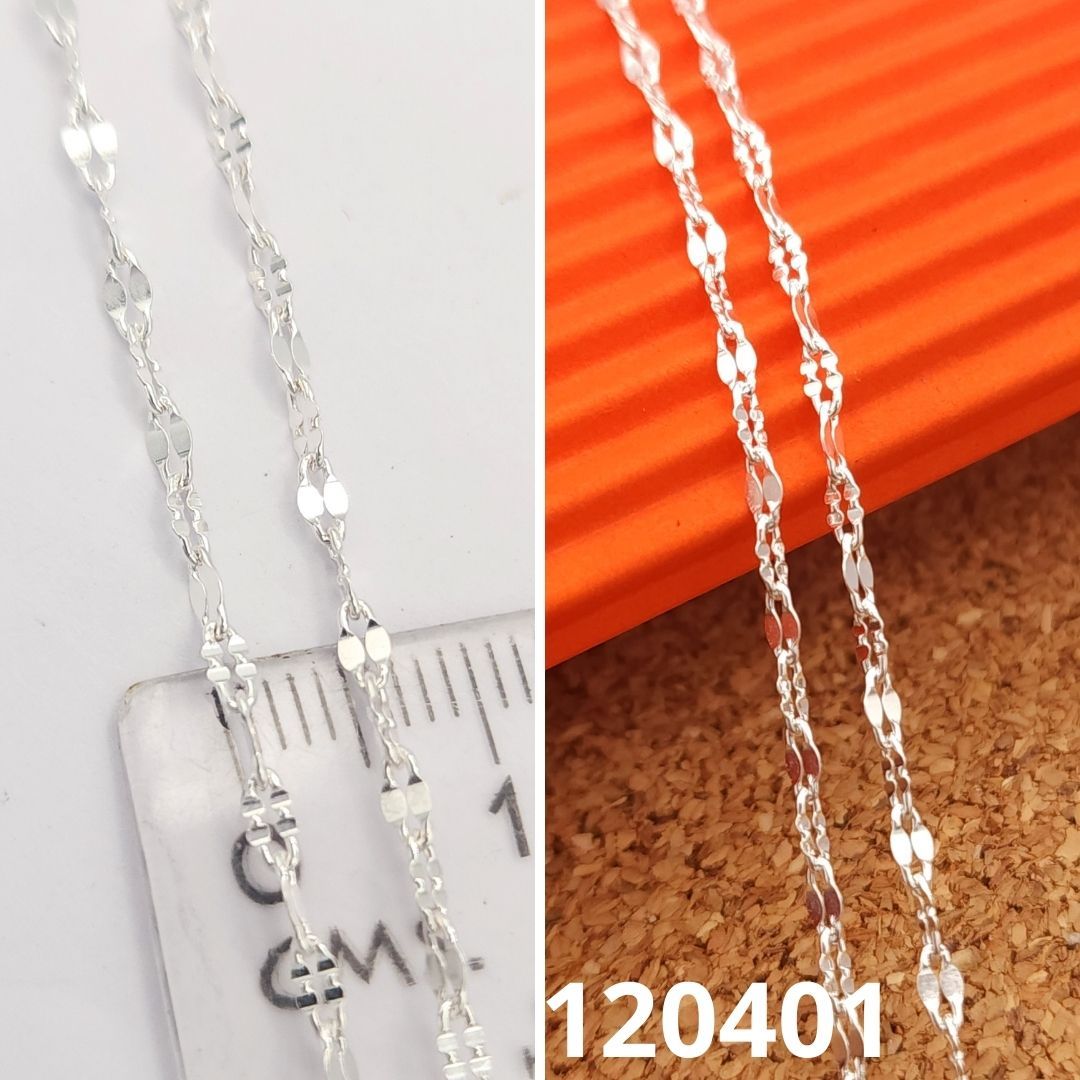 CADENA DE PLATA 925 VALENTINO 70CM LARGO X 1.97MM ANCHO X 0.16MM GROSOR