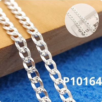 CADENA DE PLATA 925 GRUMETEADA DIAMANTADA 65CM LARGO X 2.84MM ANCHO X 0.79MM GROSOR CADENA DE PLATA 925 GRUMETEADA DIAMANTADA 65CM LARGO X 2.84MM ANCHO X 0.79MM GROSOR