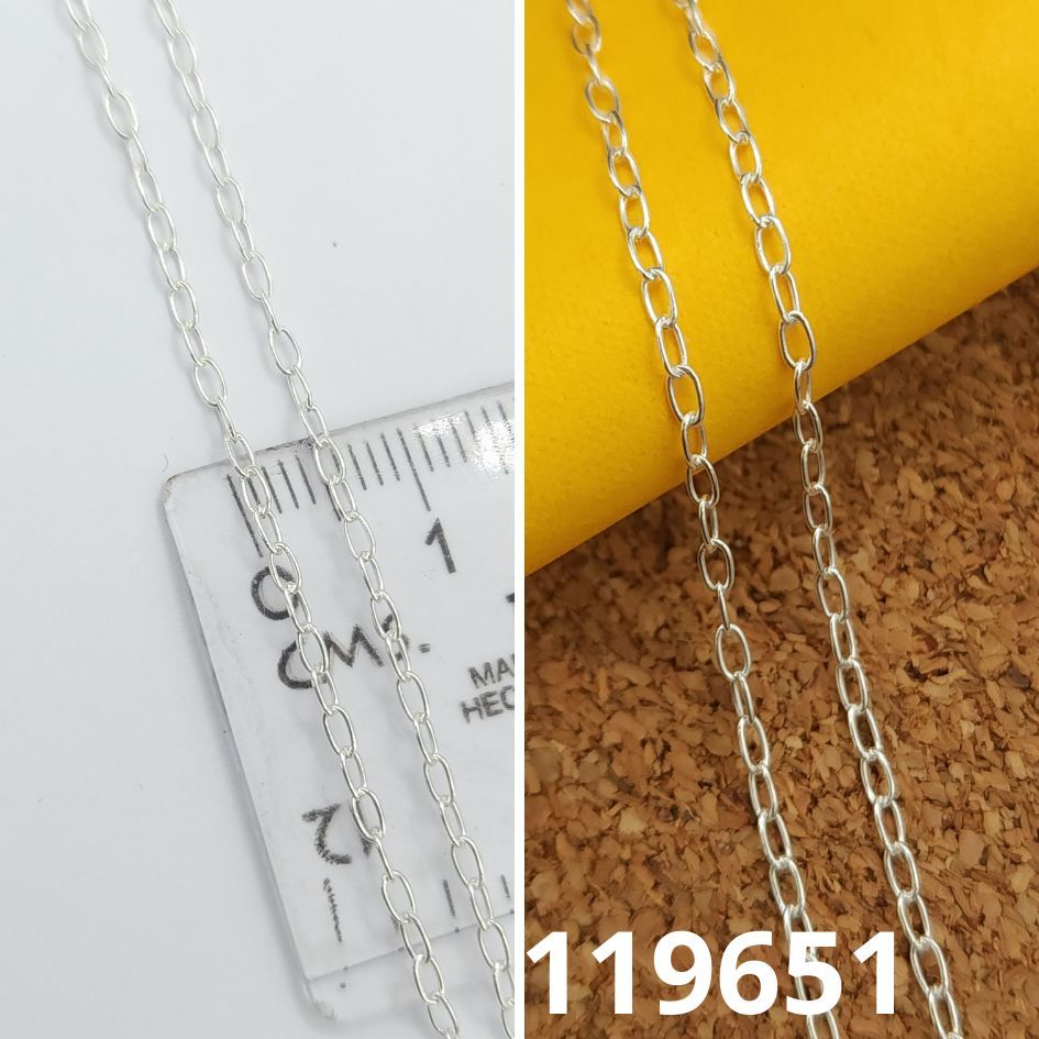 CADENA DE PLATA 925 FORZATINA ALARGADA 40CM LARGO