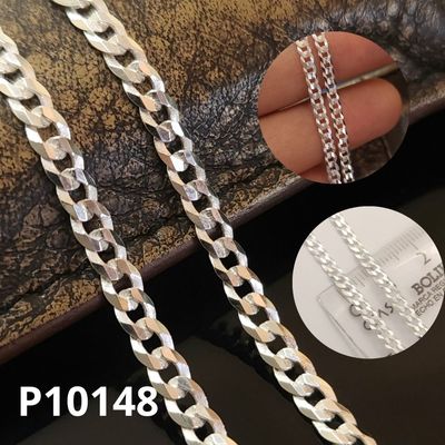 CADENA DE PLATA 925 GRUMETEADA CUBANA 65CM LARGO X 3.08 ANCHO X 0.78MM GROSOR CADENA DE PLATA 925 GRUMETEADA CUBANA 65CM LARGO X 3.08 ANCHO X 0.78MM GROSOR