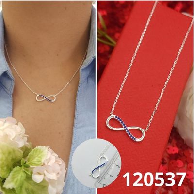 GARGANTILLA DE PLATA 925 INFINITO AZUL 40 A 45CM LARGO GARGANTILLA DE PLATA 925 INFINITO AZUL 40 A 45CM LARGO