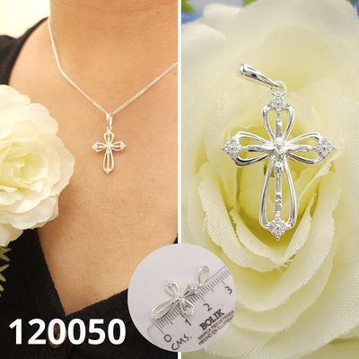 DIJE DE PLATA 925 CRUZ 2.3CM