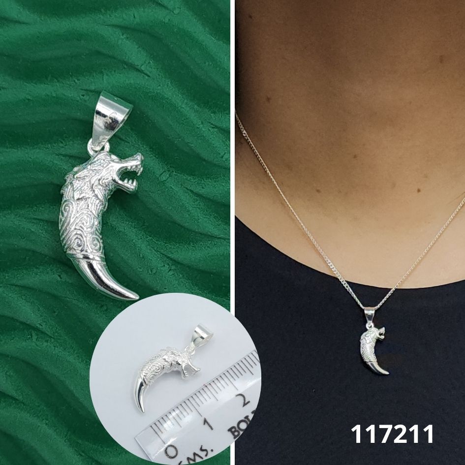 DIJE DE PLATA 925 COLMILLO DE LOBO