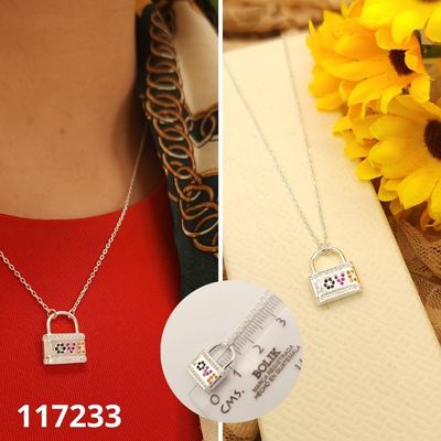 GARGANTILLA DE PLATA 925 CANDADO 42 A 45CM LARGO