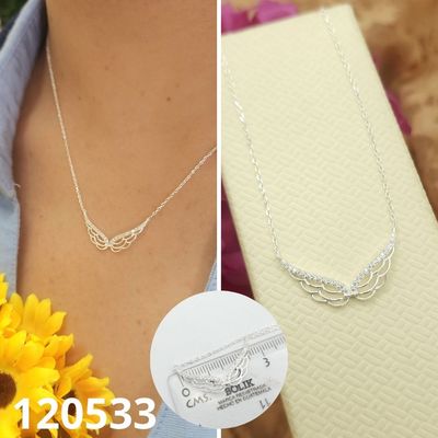 GARGANTILLA DE PLATA 925 ALITAS 40 A 45CM LARGO