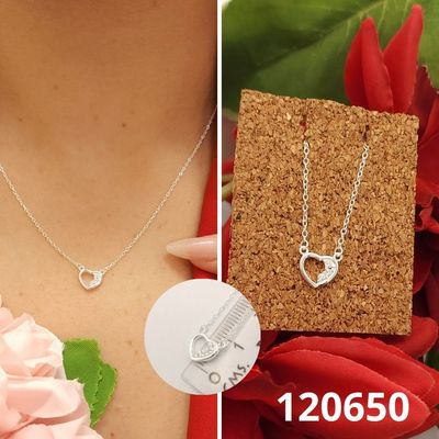 GARGANTILLA PLATA 925 CORAZON 42 A 45CM LARGO