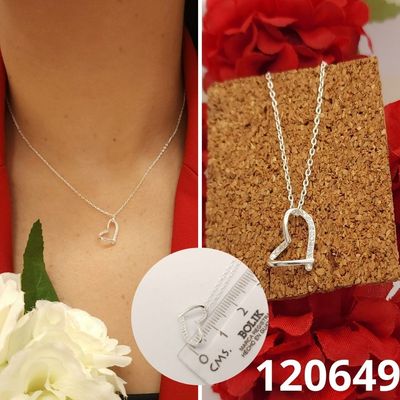 GARGANTILLA PLATA 925 CORAZON 42 A 45CM LARGO