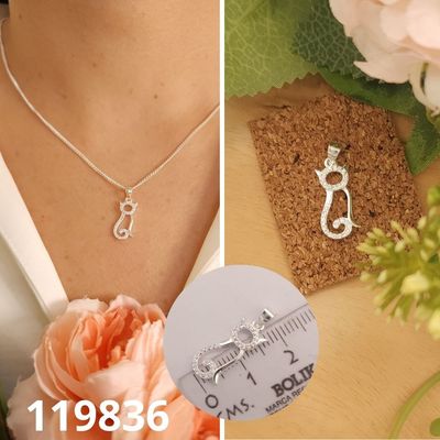 DIJE DE PLATA 925 GATO1.7CM