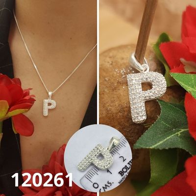 DIJE DE PLATA 925 LETRA P 1.8CM