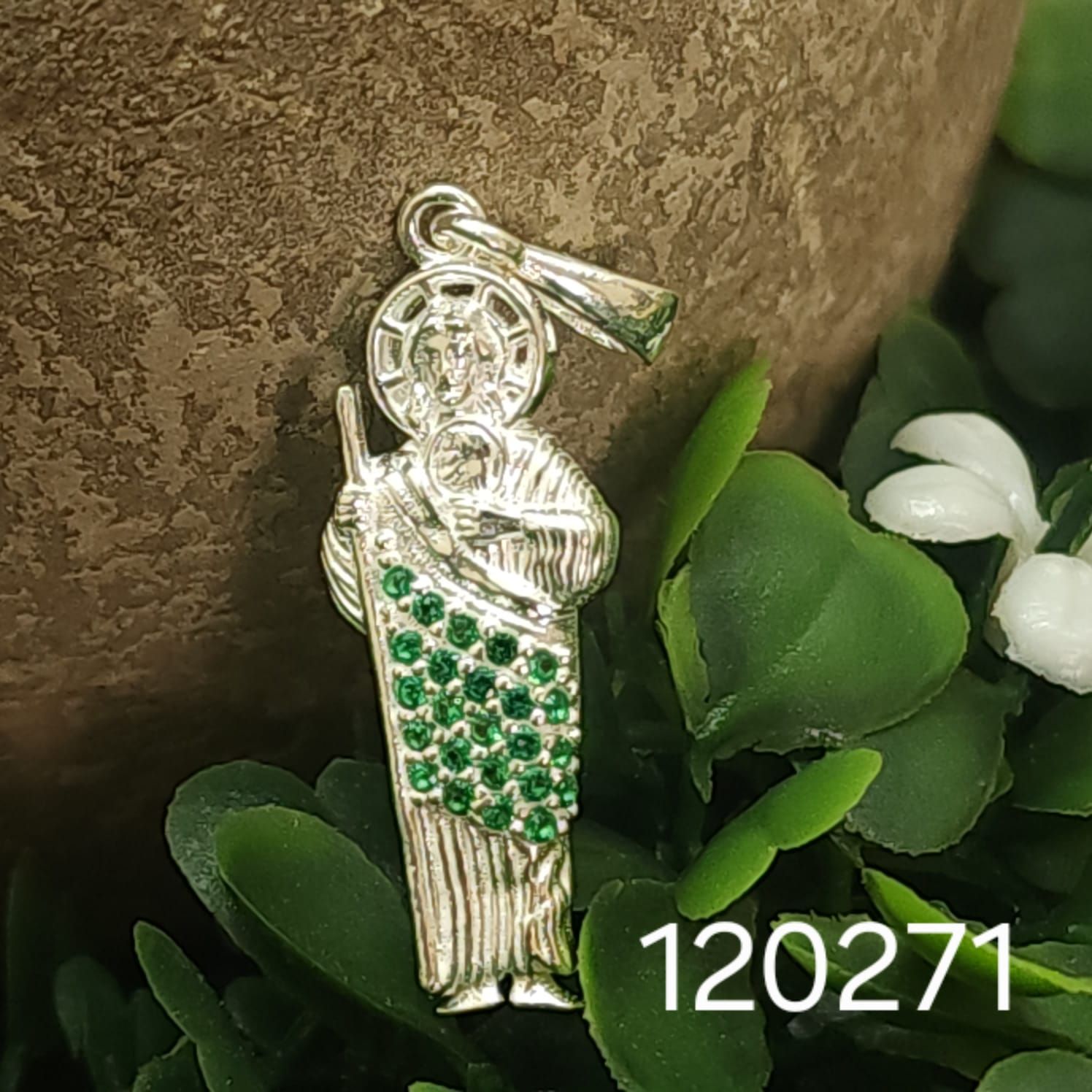 DIJE DE PLATA 925 SAN JUDAS TADEO 2.5CM LARGO