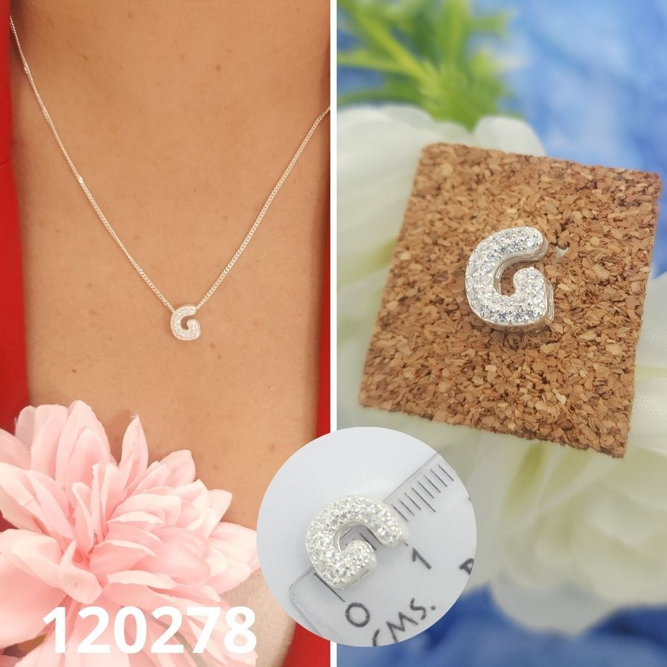 DIJE DE PLATA 925 LETRA G 1CM