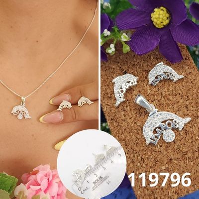 JUEGO DE PLATA 925 DE DELFIN 15 AÑOS