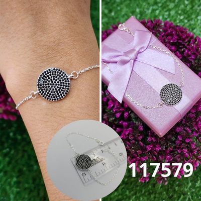 PULSERA DE PLATA 925 CIRCULO 15 A 18CM LARGO DIJE 1.6CM PULSERA DE PLATA 925 CIRCULO 15 A 18CM LARGO DIJE 1.6CM