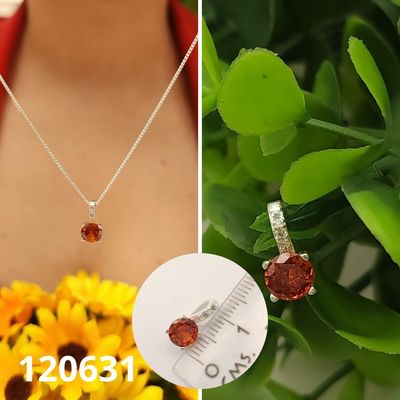 DIJE DE PLATA 925 CORAZON PUNTO DE LUZ ROJO 6MM