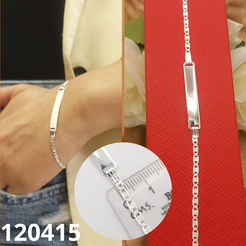 PULSERA DE PLATA 925 ESCLAVA VALENTINO 19CM LARGO X 5.71MM ANCHO