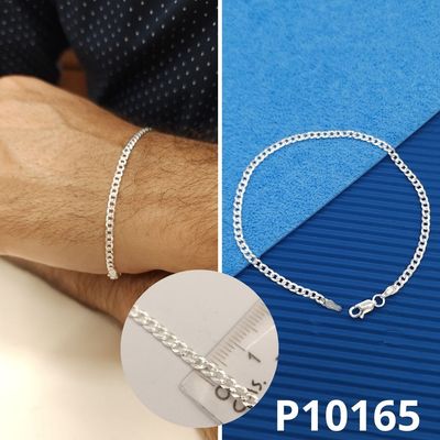 PULSERA DE PLATA 925 GREUMETEADA DIAMANTADA 21CM LARGO X 2.84MM ANCHO X 0.79MM GROSOR PULSERA DE PLATA 925 GREUMETEADA DIAMANTADA 21CM LARGO X 2.84MM ANCHO X 0.79MM GROSOR
