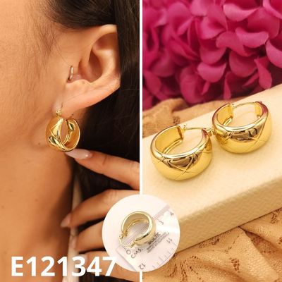 ARGOLLAS ENCHAPADAS EN ORO 14K 2CM