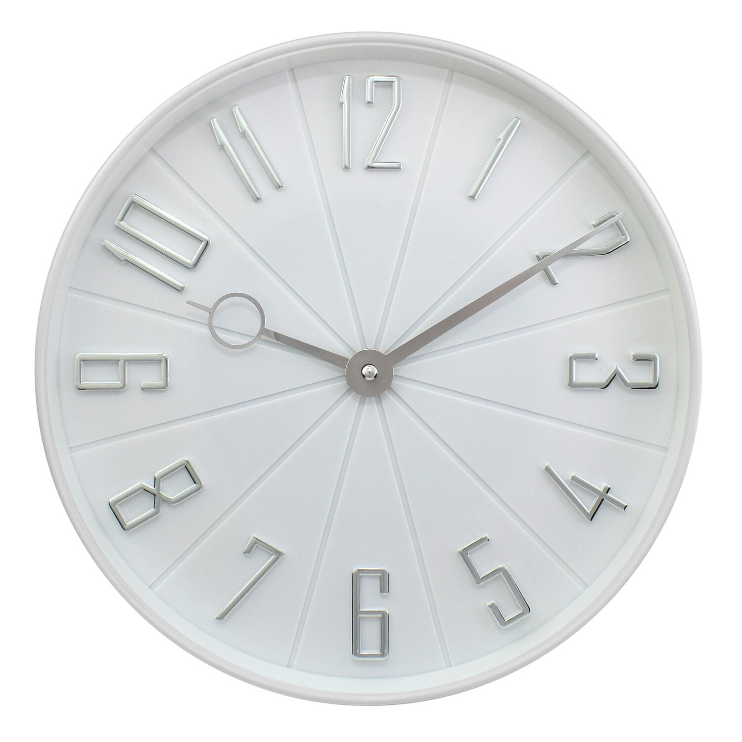 Westclox Modern White And Silver 12 Wall Clock Westclox Alarm Clocks