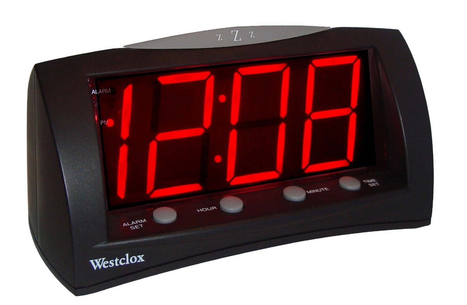 Westclox Triad Snooze Alarm Clock LED Black
