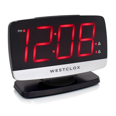 Westclox Tilt and Swivel LED Alarm Clock