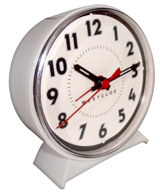 Westclox Keno Loud Bell Alarm Clock White 15550