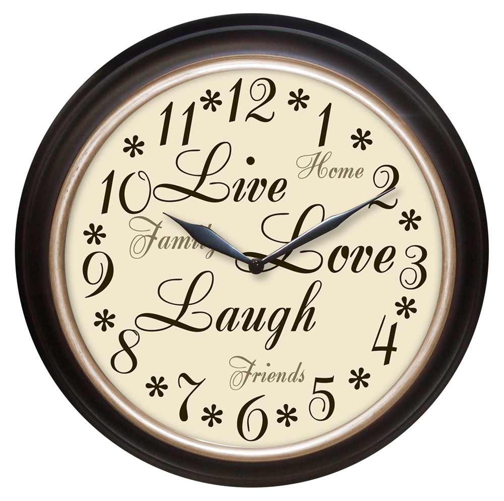 Westclox Live Love Laugh Wall Clock 12