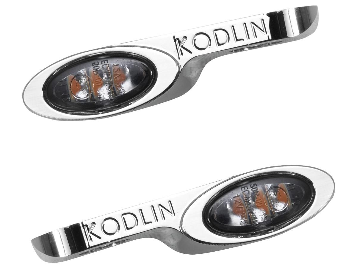 Kodlin  Universal Elypse Front Turn Signals Chrome Smoke LED