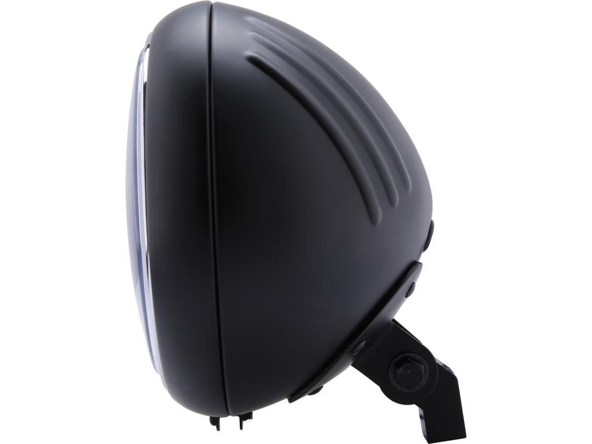 Yuma 1 7&quot; Headlight Matte Black Powder Coated H4