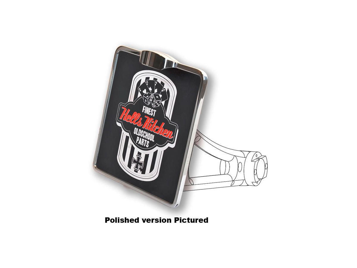 Squeeze License Plate Base Plate Germany 200x180mm,, Including License Plate Light Black