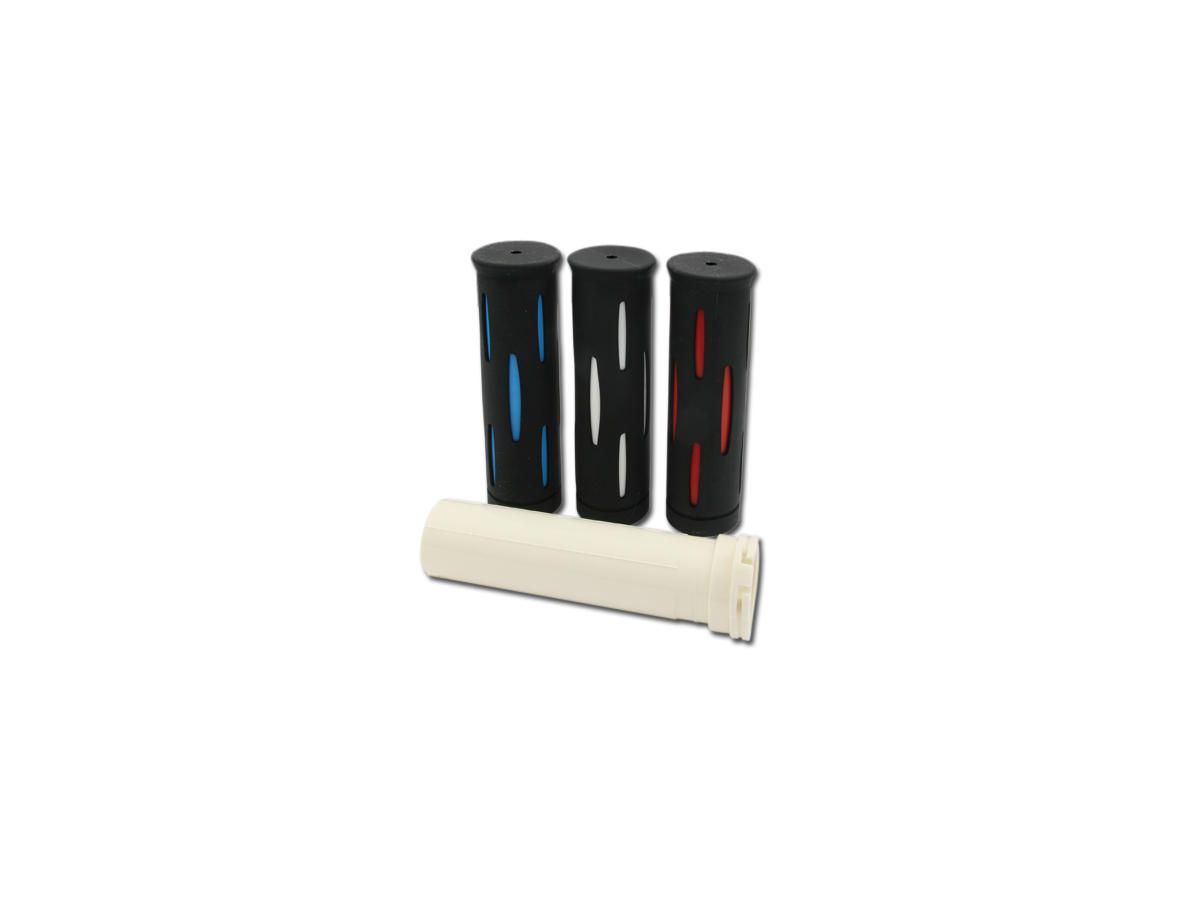Color Rubber Grips Black Red 1&quot; Cable operated