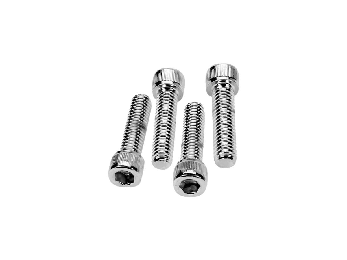 Handlebar Top Clamp Bolt Kit Knurled, for Top Clamp with Tachometer Mount Chrome Socket head 5/16&quot;-18 UNC 1 1/4&quot;