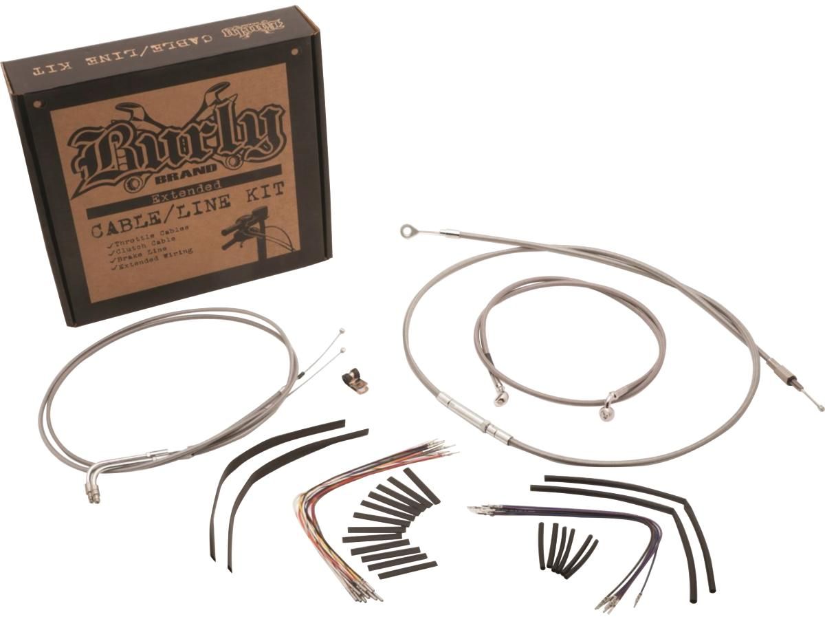 14&quot; Gorilla Bar Cable Kit Black Vinyl Non-ABS
