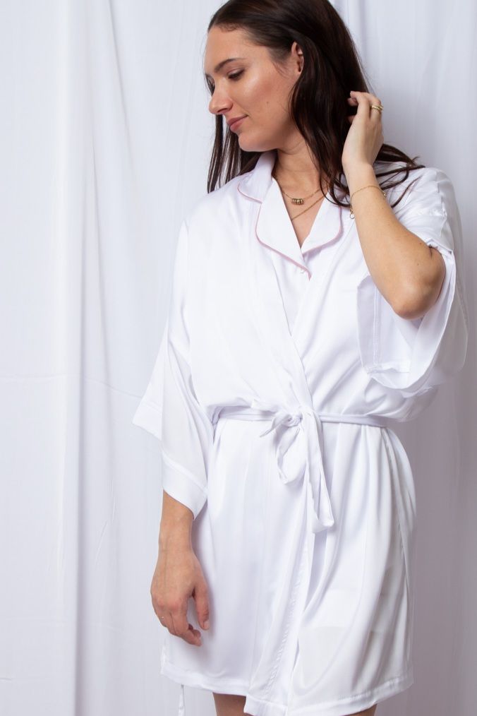 Jenna satin kimono gown