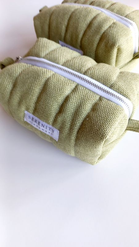 Cosmetic bag - sage green