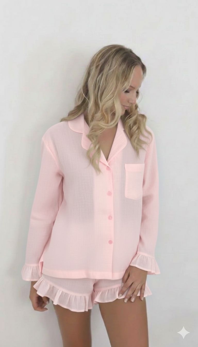 Long sleeve Louisa  shorts set