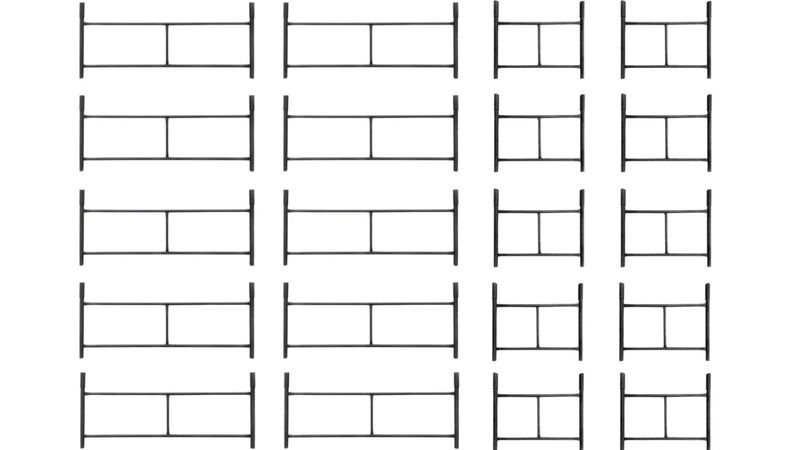 Rusztowanie warszawskie zestaw - 10 sztuk rama standard + 10 sztuk rama połówka