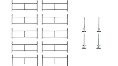 Rusztowanie warszawskie - Zestaw 10 sztuk + 4 stopki
