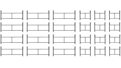 Rusztowanie warszawskie - zestaw 12 sztuk rama standard + 12 sztuk rama połówka