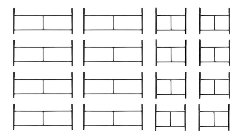 Rusztowanie warszawskie zestaw 8 sztuk ramka standard + 8 sztuk ramka połówka