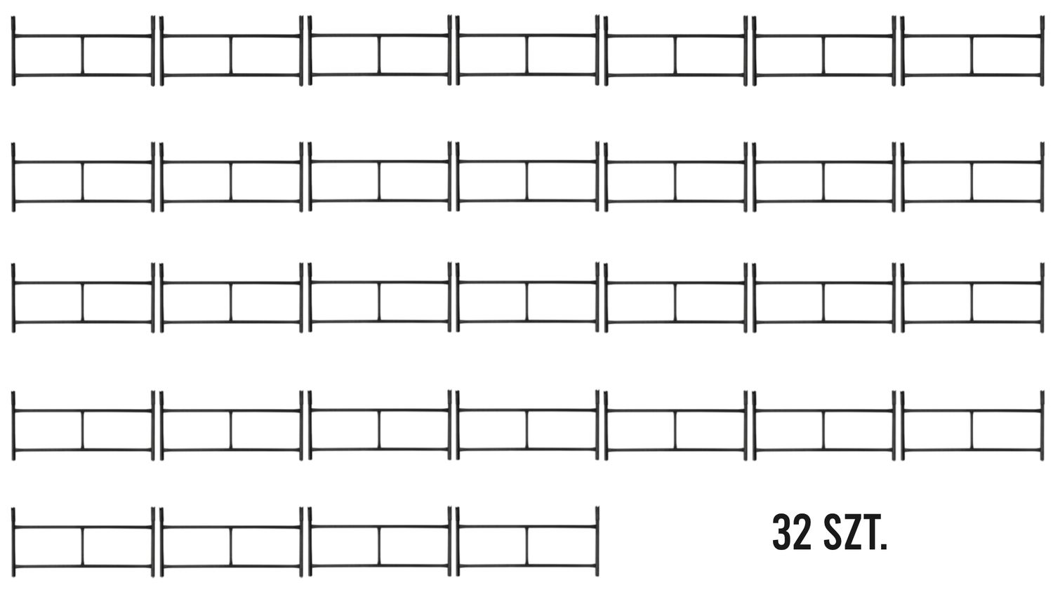Rusztowanie warszawskie - Zestaw 32 sztuk