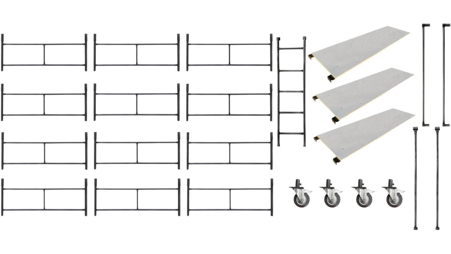 Rusztowanie warszawskie 12 sztuk + cały osprzęt - STALFI